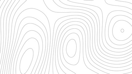 Wall Mural - abstract black background with smooth, flowing white contour lines forming topographic patterns. dep