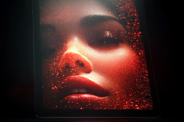 Poster - Digital artist creates stunning futuristic artwork using tablet