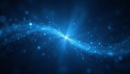 Poster - Radiant blue nebula, a stunning cosmic display of stars and light effects mesmerizing