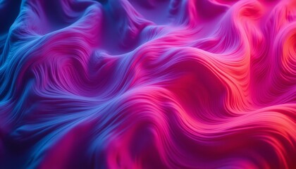Fototapete - Vibrant colorful wavy abstract background for modern digital art and design colorful