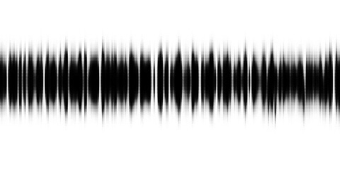 Poster - Black and white halftone background. Abstract illustration of round particles. The dots form shapeless images.