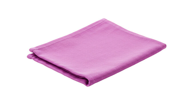Realistic Image Of A Pink Folded Towel For Hygiene Transparent Background