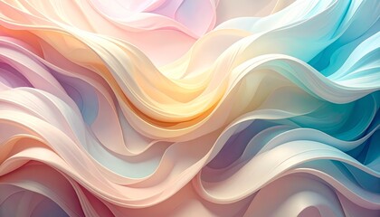 Fototapete - Abstract blue and white flowing waves background dynamic modern design for creative projects