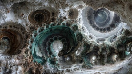 Poster - Intricately designed ecological systems of interconnected parts in deep natural tones