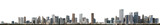 3D render panoramic view of a city on a transparent background	