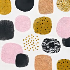 Poster - An abstract design featuring black and orange hues with visible brushstrokes on a rough textured base