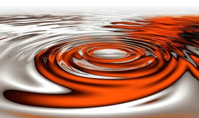 Poster - Ripples on water concentric abstract background with graphic reflections