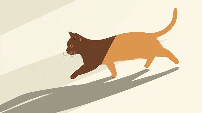 Cat is in vector logo format and has a white background.