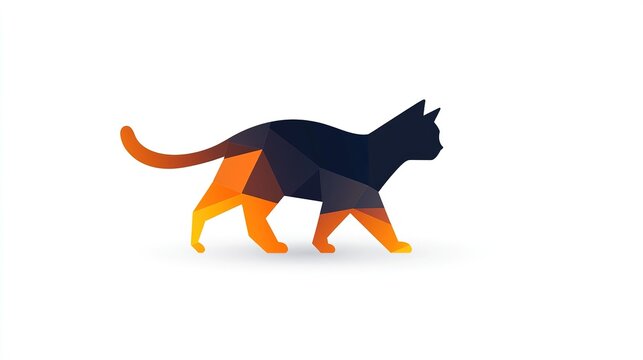 Cat is in vector logo format and has a white background.