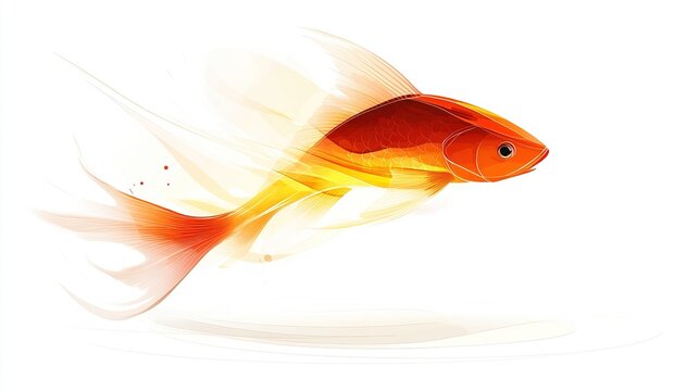 The fish is in vector logo format and has a white background.