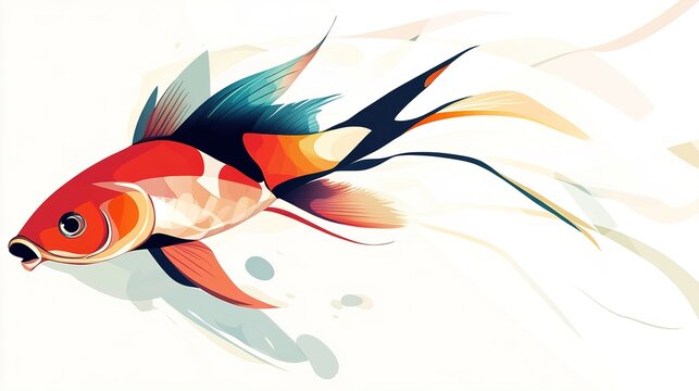 The fish is in vector logo format and has a white background.