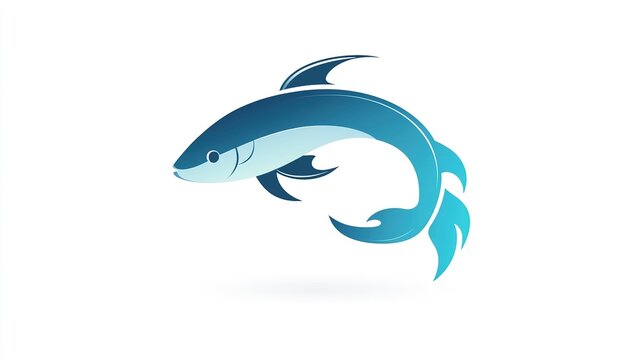 The fish is in vector logo format and has a white background.