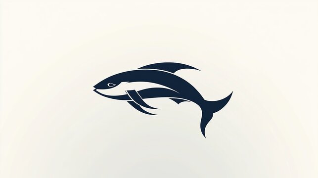 The fish is in vector logo format and has a white background.