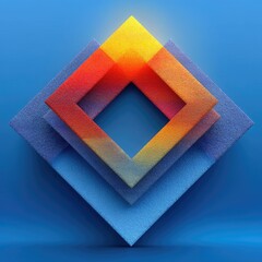 Leinwandbilder - Abstract Geometric Design Element with Gradient Squares
