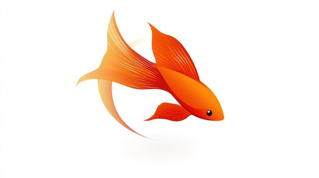 The fish is in vector logo format and has a white background.