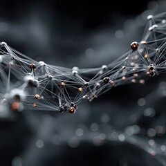 Poster - Abstract Geometric Network Connection Background