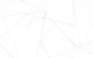 Poster - Abstract white geometric minimalist background triangle clean texture