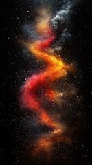 Poster - Abstract Swirling Smoke and Glitter Design
