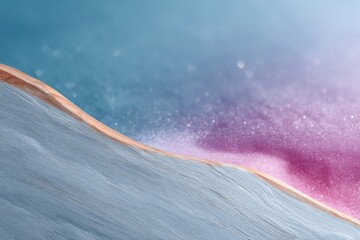 Poster - Abstract Textured Background with Blue Pink Gradient and Copper Accents