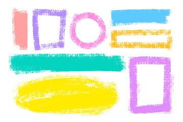 Poster - Colorful brush strokes and shapes. Paint brush hand drawn vector design elements. Artistic textured shapes for backgrounds.