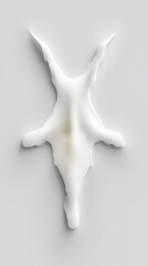 Poster - Abstract White Ink Blot Pattern with Central Symmetry