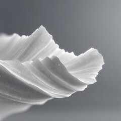 Poster - Abstract White Wave Texture with Micro Folds on Gray Background