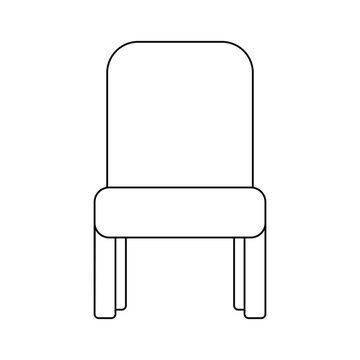 small chair line vector illustration, isolated on white background