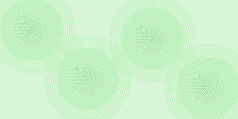 Fototapete - Minimalist soft Abstract Background in Gradient green and white Tones with Circles. Circle effect style geometric, abstract background.