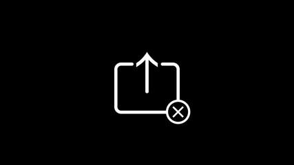 Aufkleber - Minimalist white curved bracket symbol on a solid black background representing a concept or idea