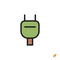 Leinwandbilder - plug in icon is designed in a visually appealing and easily recognizable style. It’s suitable for various visual needs such as apps, presentations, digital media, or other graphic design projects.