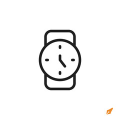 Leinwandbilder - watch icon is designed in a visually appealing and easily recognizable style. It’s suitable for various visual needs such as apps, presentations, digital media, or other graphic design projects.
