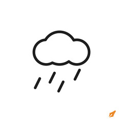 Leinwandbilder - rain icon is designed in a visually appealing and easily recognizable style. It’s suitable for various visual needs such as apps, presentations, digital media, or other graphic design projects.