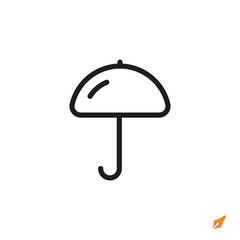 Leinwandbilder - umbrella icon is designed in a visually appealing and easily recognizable style. It’s suitable for various visual needs such as apps, presentations, digital media, or other graphic design projects.