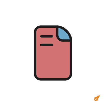 document icon is designed in a visually appealing and easily recognizable style. It’s suitable for various visual needs such as apps, presentations, digital media, or other graphic design projects.