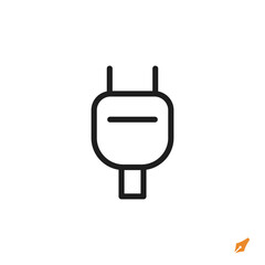Leinwandbilder - plug in icon is designed in a visually appealing and easily recognizable style. It’s suitable for various visual needs such as apps, presentations, digital media, or other graphic design projects.