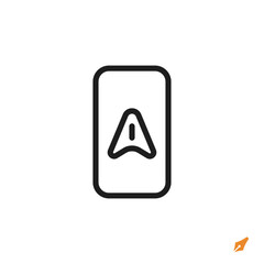 Leinwandbilder - navigation icon is designed in a visually appealing and easily recognizable style. It’s suitable for various visual needs such as apps, presentations, digital media, or other graphic design projects.