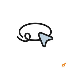 Leinwandbilder - lasso tool icon is designed in a visually appealing and easily recognizable style. It’s suitable for various visual needs such as apps, presentations, digital media, or other graphic design projects.