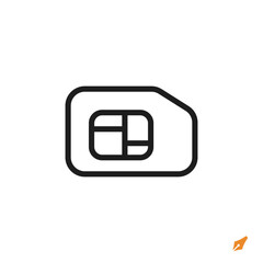 Leinwandbilder - sim card icon is designed in a visually appealing and easily recognizable style. It’s suitable for various visual needs such as apps, presentations, digital media, or other graphic design projects.