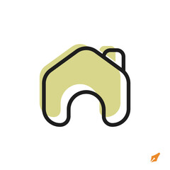Poster - home icon is designed in a visually appealing and easily recognizable style. It’s suitable for various visual needs such as apps, presentations, digital media, or other graphic design projects.