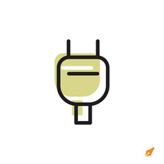 Leinwandbilder - plug in icon is designed in a visually appealing and easily recognizable style. It’s suitable for various visual needs such as apps, presentations, digital media, or other graphic design projects.