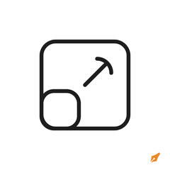 Leinwandbilder - zoom icon is designed in a visually appealing and easily recognizable style. It’s suitable for various visual needs such as apps, presentations, digital media, or other graphic design projects.