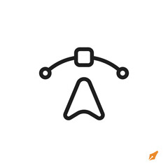 Leinwandbilder - pen tool icon is designed in a visually appealing and easily recognizable style. It’s suitable for various visual needs such as apps, presentations, digital media, or other graphic design projects.