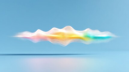 Poster - Stylized Audio Waveform Visualization with Rainbow Hues
