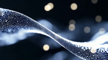 Fototapete - Abstract DNA Strand: An abstract representation of a DNA strand, its double helix structure shimmering with light and surrounded by an ethereal glow, symbolizing life, science, and innovation.