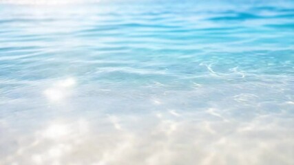 Poster - Azure Tranquility: Serene waters gently shimmer under the sunlight, portraying a sense of calmness and relaxation. The composition captures the interplay of light and water