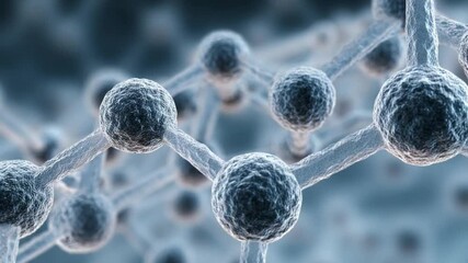 Poster - Molecular Structure Close-up: A detailed microscopic view showcases the intricate arrangement of atoms and bonds in a molecule.