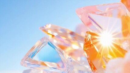 Poster - Sparkling Gemstones: A close-up shot reveals a cluster of radiant, crystalline gemstones, their facets catching the light and scattering it in a dazzling display.