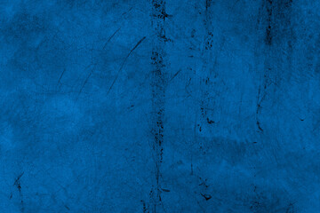 Poster - Old wall pattern texture cement blue dark abstract  blue color design are light with black gradient background.