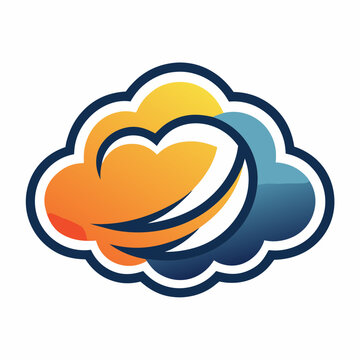 creative cloud letter logo vector symbol design illustration