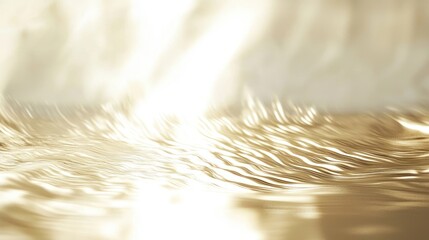 Poster - Golden Hour Abstract Waves: A Serene Digital Artwork